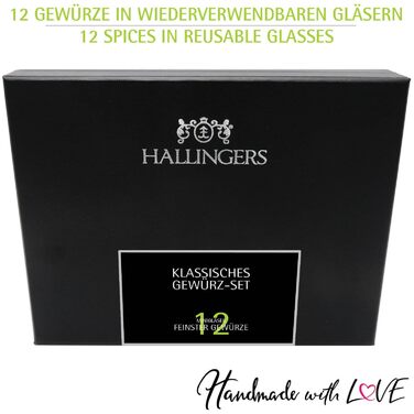 Набір із 12 класичних спецій в подарунковій упаковці Hallingers