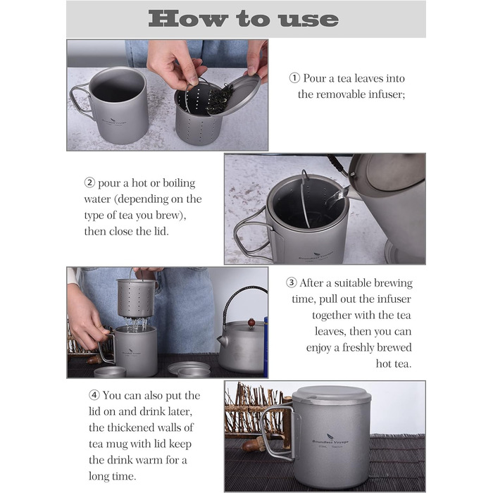 Кофейный набор с ситечком 375 мл. титан iBasingo