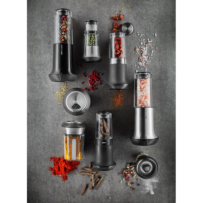 Млин для солі та спецій, 18,5 см чорний X-Plosion Gefu