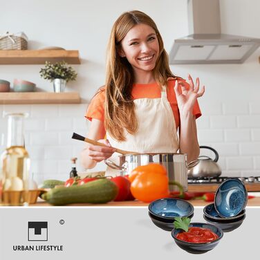 Набір з 6 соусників з кераміки темно-синій Urban Lifestyle