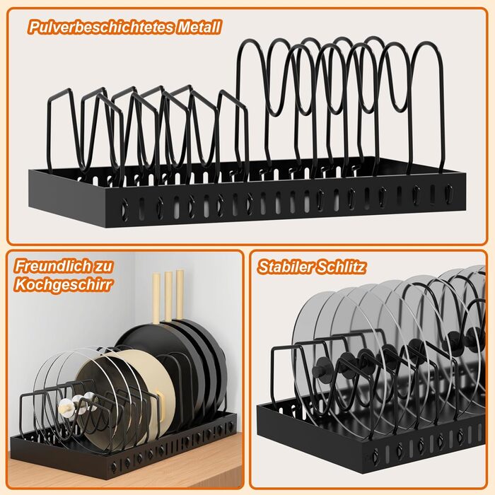 Підставки для посуду на 10 відділень чорний FLSEPAMB