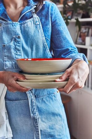 Миска для пасти 22,2 см, океан/кремовий Everyday Emile Henry