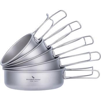 Титанові каструлі зі складною ручкою Ti1096T Boundless Voyage