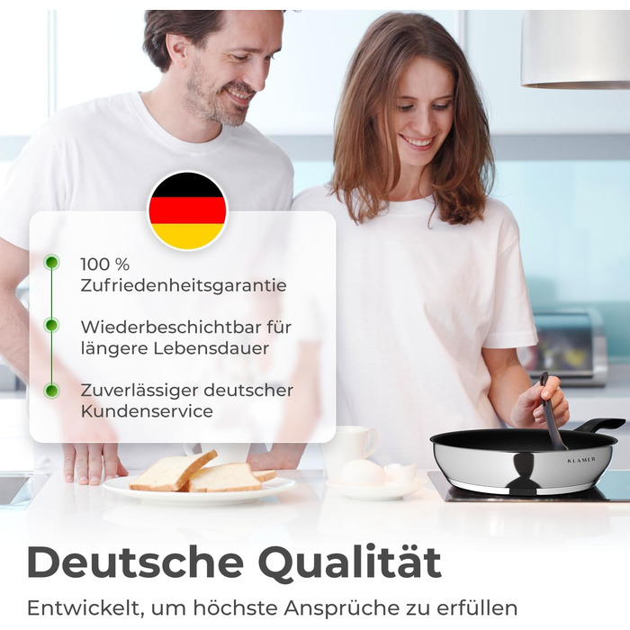 Набор профессиональных сковород 24 см и 28 см, 2 предмета Klamer