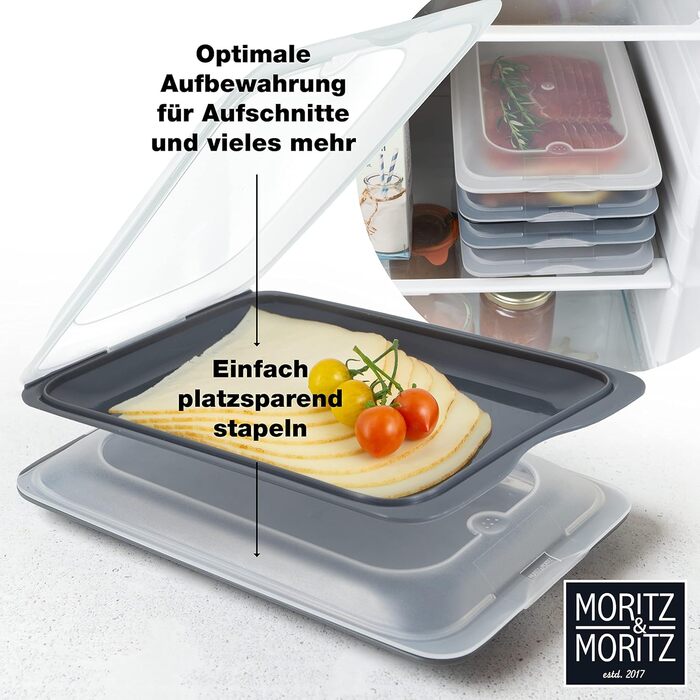 Набір з 4 контейнерів для нарізок Moritz & Moritz