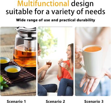 Термостійкий скляний чайник із кришкою 1,5 літра Leikurvo