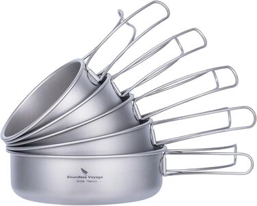 Титановые кастрюли со складной ручкой Ti1096T Boundless Voyage