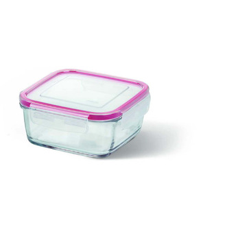 Квадратний скляний контейнер Emsa CLIP&CLOSE, 1,25 л