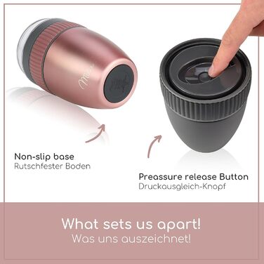 Стаканчик для пластівців Milu 400 мл з назвою MsliMax для йогурту Стаканчик для пластівців, що не протікає, з ложкою (рожеве золото, нержавіюча сталь)