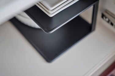 Прямокутна підставка для посуду Yamazaki 5641 TOWER, сталева, мінімалістичний дизайн (чорний (чорний 19-3911TCX))