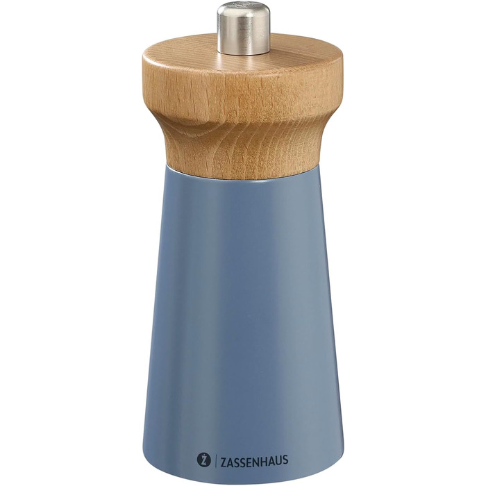 Пісок Zassenhaus WESTERLAND лакована деревина бука Головка млина з деревини бука з плавним регулюванням високопродуктивної керамічної шліфувальної машини Млин для спецій для солі 12 см, Ø 5,4 см (соляний млин, глибоководний, бук)