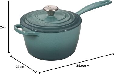 Чавунний сотейник 2 л з кришкою, Морська сіль Signature Le Creuset