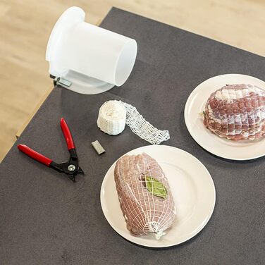 Аплікатор для ковбасних сіток пластиковий з сіткою 3 м, білий Browin