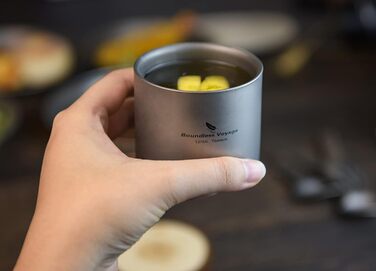 Титановий кухоль двошаровий ізольований 125 мл iBasingo