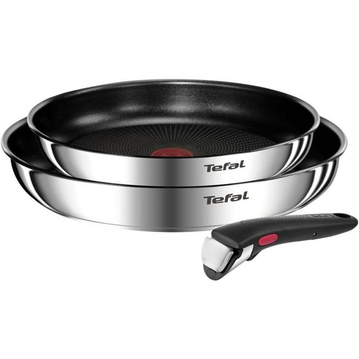 Tefal Набор посуды Ingenio Emotion, сменная ручка, 3 предмета, нержавеющая сталь, бакелит
