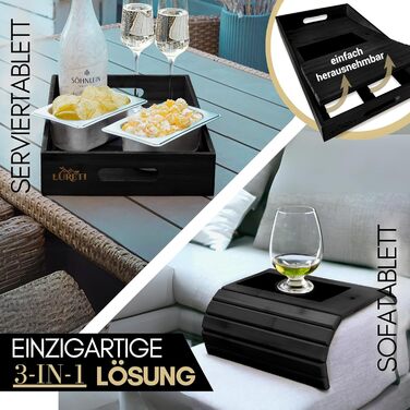 Органайзер для снеків 26,7 х 39,5 х 8 см чорний LURETI