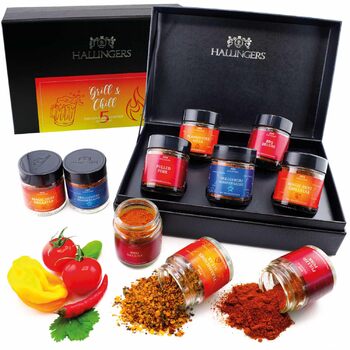 Класичний набір спецій Hallingers - Подарунковий набір спецій ручної роботи, 12 спецій з усього світу (Набір) - Літній подарунок та ідеальний подарунок для барбекю День народження, вітання, новоселення, річниця, безкоштовні класичні спеції., 12 спецій (73