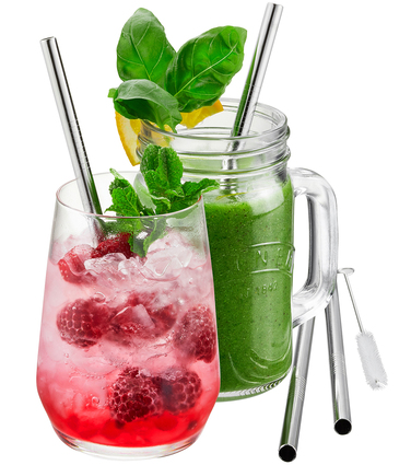 Набір трубочок для коктейлю 18 см, сталеві, 4 предмети Future Gefu