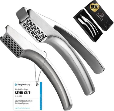 Прес для часнику з нержавіючої сталі для часнику та імбиру Gourmet Easy