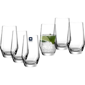 Келихи для рислінгу LEONARDO HOME PUCCINI (набір з 6 шт.) Келихи для вина, стійкі до подряпин (400 мл) Можна мити в посудомийній машині та довговічні Вічні келихи для білого вина Сучасний дизайн Келих для рислінгу Puccini 069540 6 келихів (келих для напої