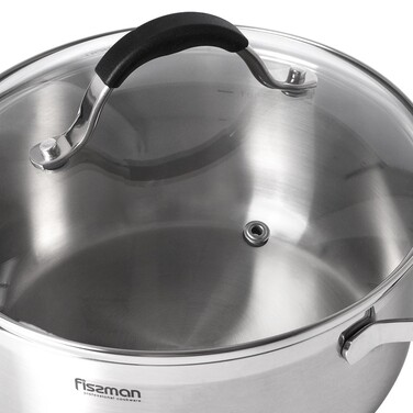 Кастрюля со стеклянной крышкой Fissman MAGNIFICA 20x9,5 см на 3 л (15353)