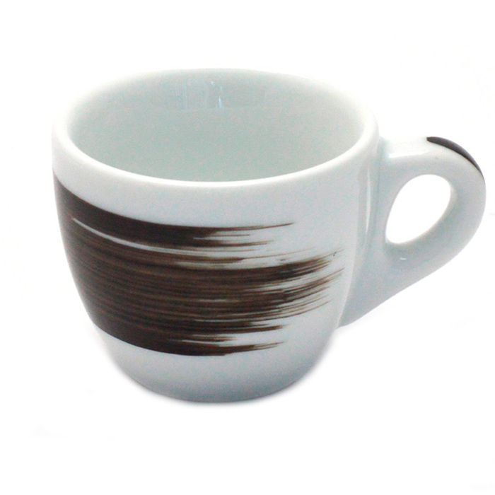 35117 Чашка espresso 75 мл Black stroke B 'Verona Millecolori Hand Painted Brush stroke B Black with