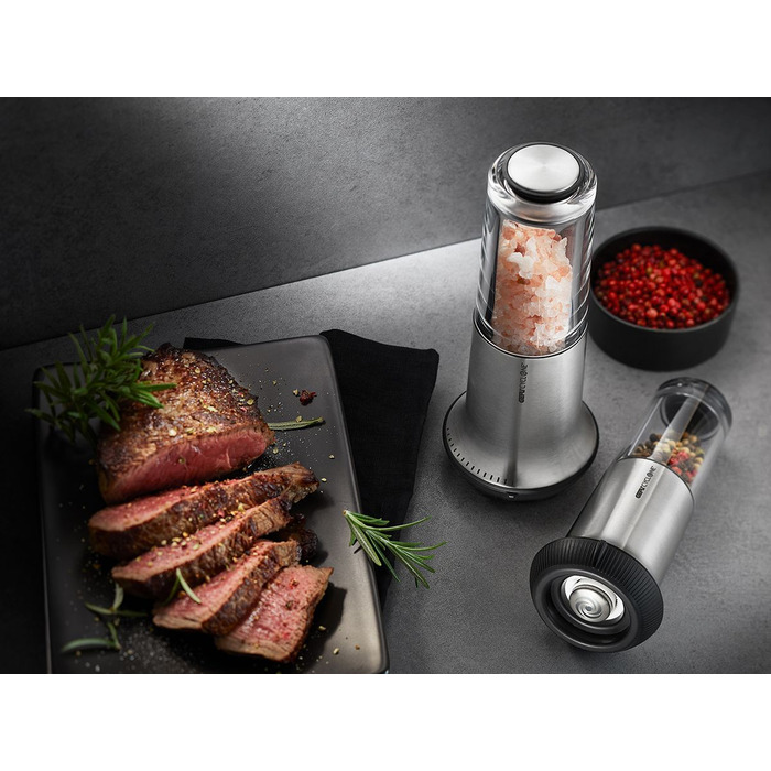 Млин для солі та спецій, 18,5 см сріблястий X-Plosion Gefu