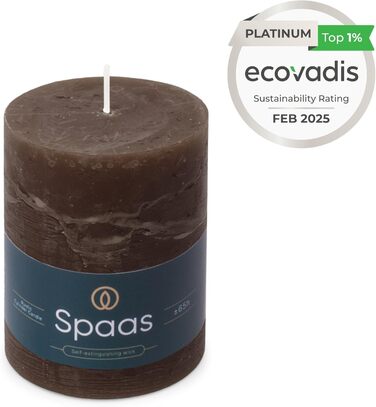 Свічки Spaas Rustic Pillar 80/110 мм 65 шт. - (темно-коричневі)