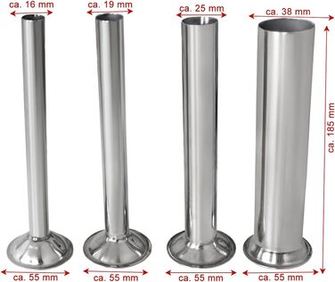 Промислова машина для наповнення ковбас Beeketal &39BTH07&39 з нержавіючої сталі (об&39єм 7 л/горизонтальна конструкція), професійна машина для наповнення ковбас з 2-швидкісним повністю металевим механізмом і рукояткою, включаючи 5 насадок для напов