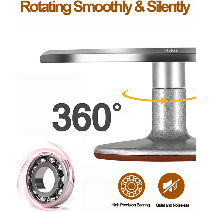 Вращающаяся подставка для торта из алюминиевого сплава 31 см Yizish