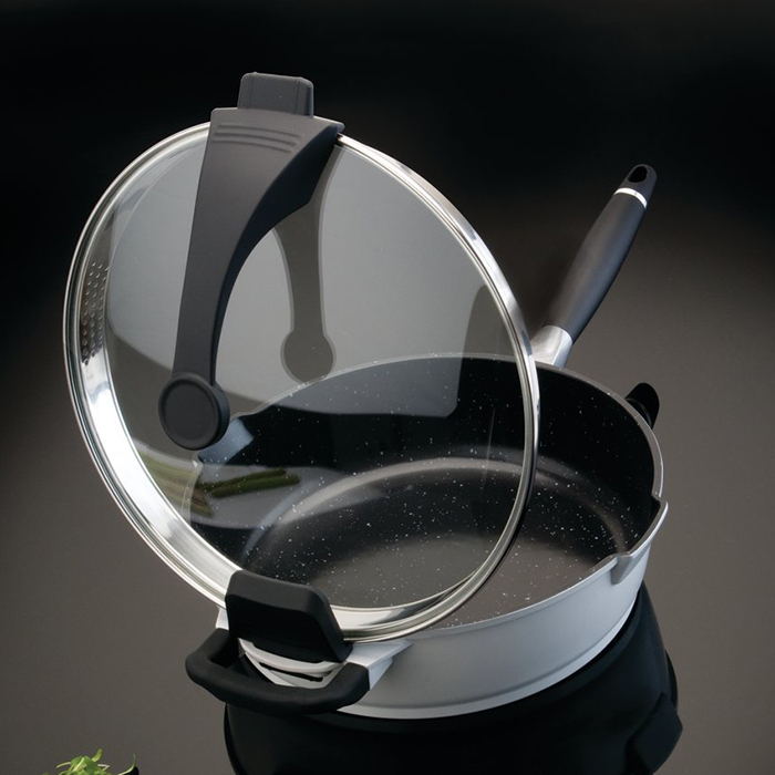 Сотейник BergHOFF Virgo white с крышкой, диам. 28 см, 4,3 л