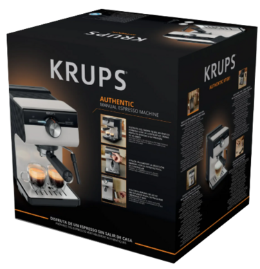 Кофеварка эспрессо Krups XP381810 OPIO GREY (7076116)