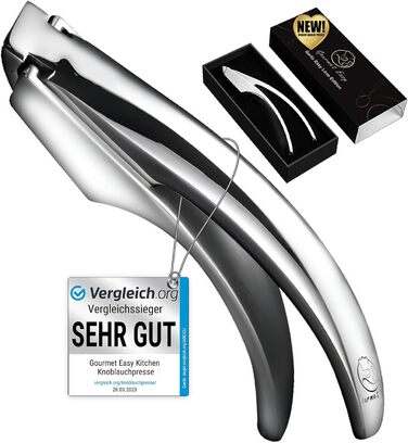 Прес для часнику з нержавіючої сталі для часнику та імбиру Gourmet Easy