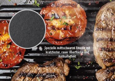 Чавунна каструля синього кольору з кришкою та силіконовими ручками 24 см Woll