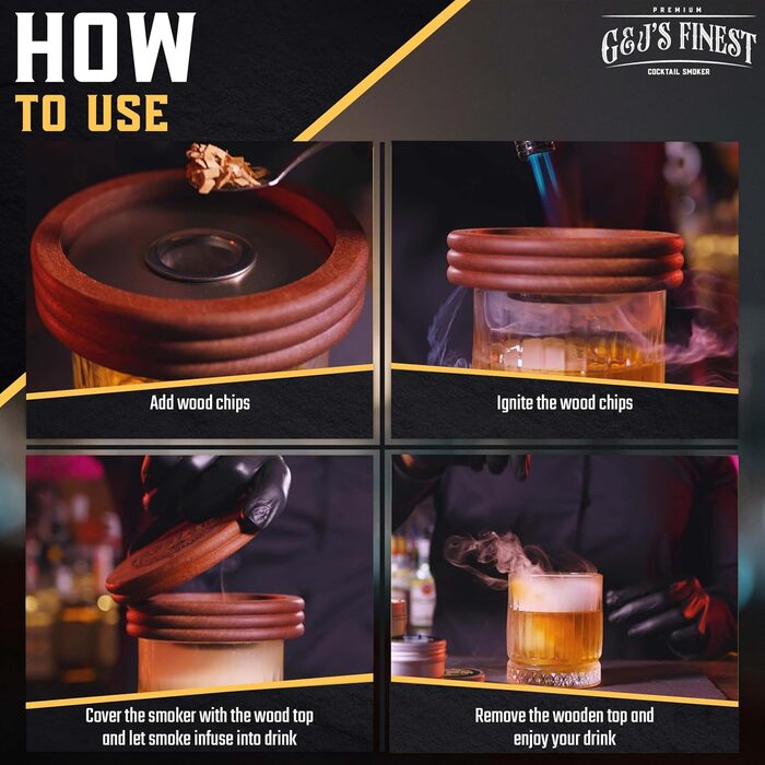 Набор для копчения коктейлей 10 предметов G & J's Finest