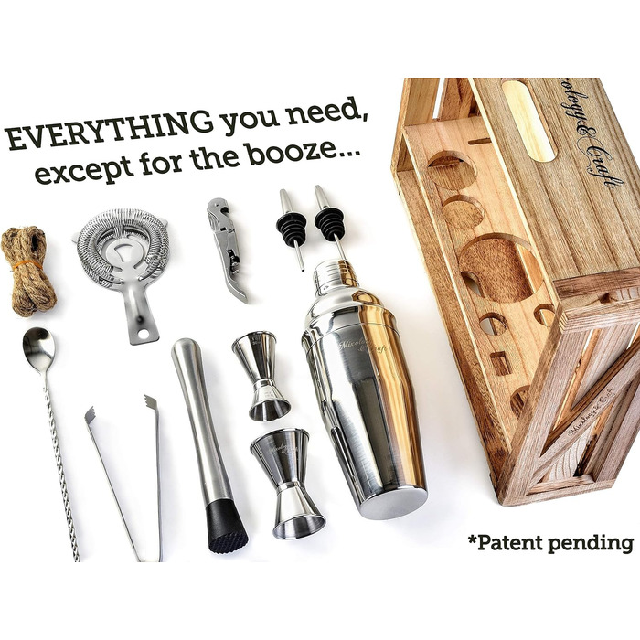 Набор шейкеров для коктейлей, 11 предметов Mixology & Craft