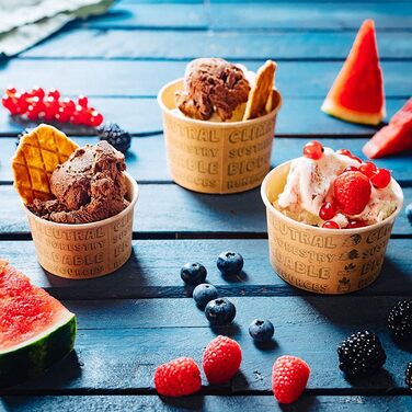 Набір паперові стаканчики для морозива 50 шт. 75 мл BIOZOYG