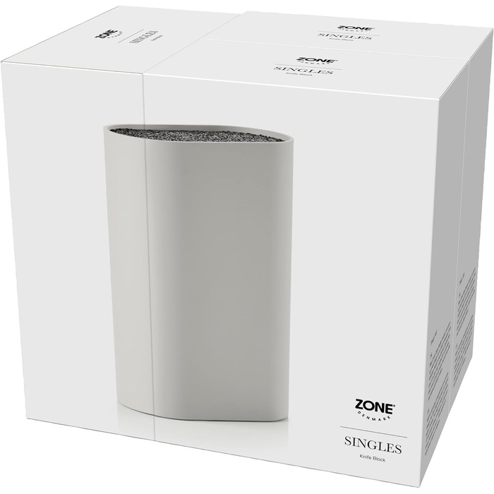 Одинарний блок ножів без ножа,  17 x 9 см, висота 24 см, чорний (теплий сірий) Zone Denmark