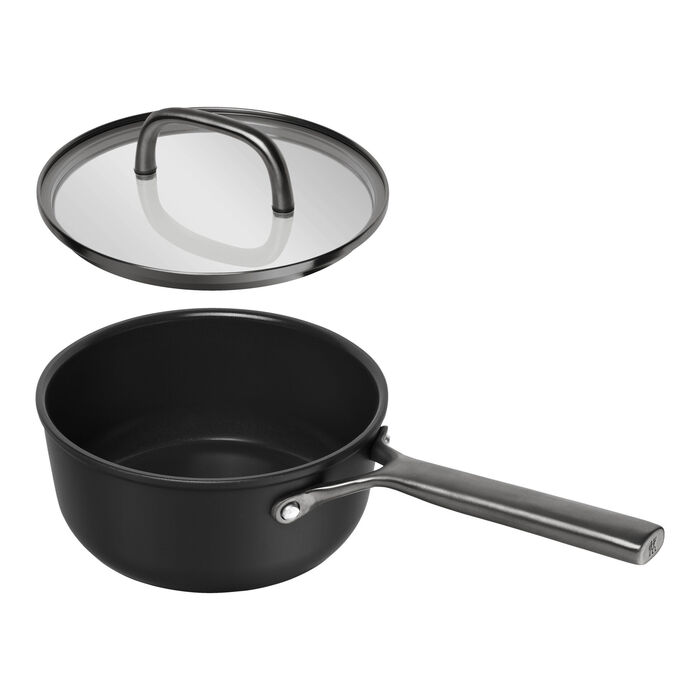 Сотейник 18 см со стеклянной крышкой, черный Milano Zwilling