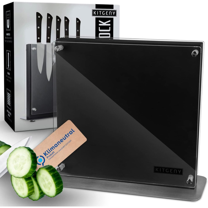 Магнітний блок для ножів, чорний KITGENY