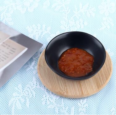 Керамічні тарілки для соусу 4 шт чорний XinHuiGY