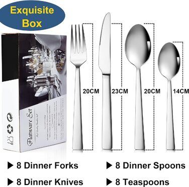 Набір столових приладів з 32 предметів на 8 осіб Herogo