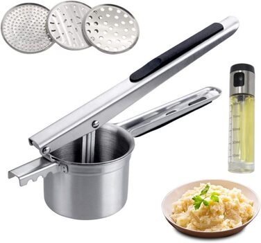 Картопляний товкач - Прес для шпецле - Професійний картопляний прес - Картопляний прес для картопляного пюре, фруктових соків, овочевого пюре, пюре (прес для зубного олій та розпилювач)