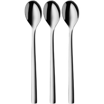 Набір ложок Silit Trend Latte Macchiato, 3 шт., довгі ложки 18,5 см, для йогурту, нержавіюча сталь Cromargan полірована, стійка до подряпин, не іржавіє, можна мити в посудомийній машині