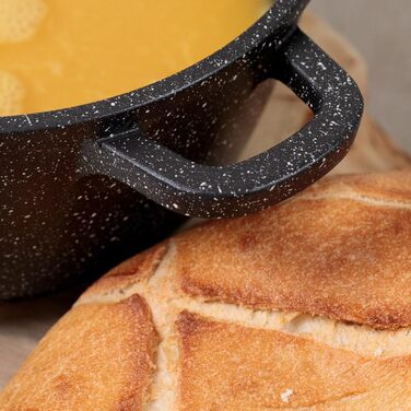 Каструля 2,2 л алюмінієва із скляною кришкою 20 см Kamberg