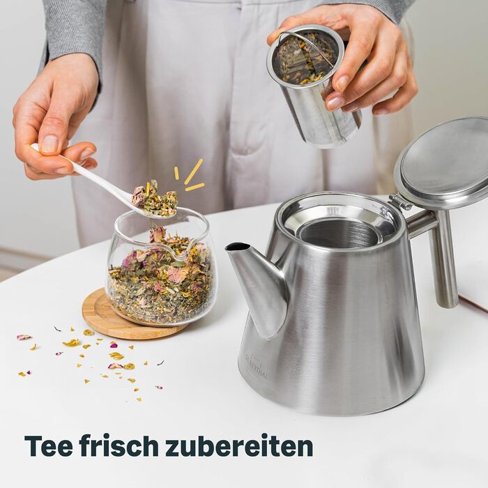 Чайник SILBERTHAL из нержавеющей стали со вставкой сетчатого фильтра 1 л Vialex