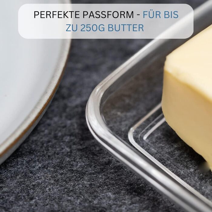 Скло для маслянки Westmark - Ідеально підходить для сервірування та зберігання - Можна мити в посудомийній машині - Спеціальне полегшення для безпечного захоплення (скло) Скло одинарне