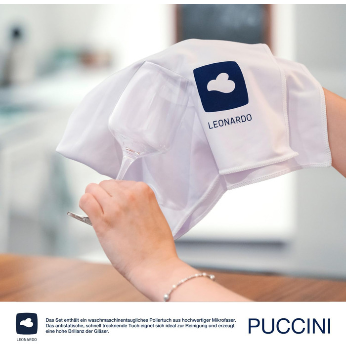 Келихи для рислінгу LEONARDO HOME PUCCINI (набір з 6 шт.) Келихи для вина, стійкі до подряпин (400 мл) Можна мити в посудомийній машині та довговічні Вічні келихи для білого вина Сучасний дизайн Келих для рислінгу Puccini 069540 6 келихів (келих для шампа