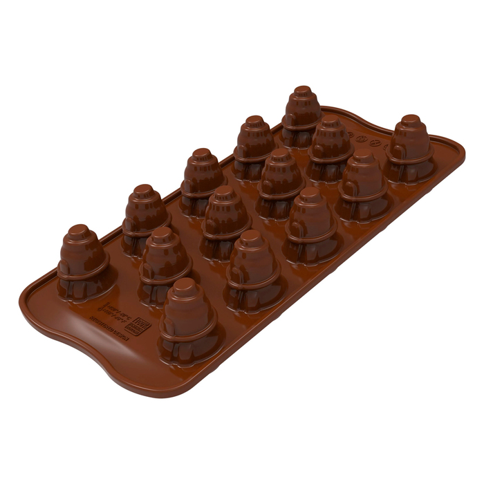 SCG062 Силіконова форма 'Сніговик' Ø 26 h 35 мм, 14x10 мл