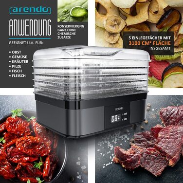 Дегідратор на 5 полиць, 350 Вт Arendo